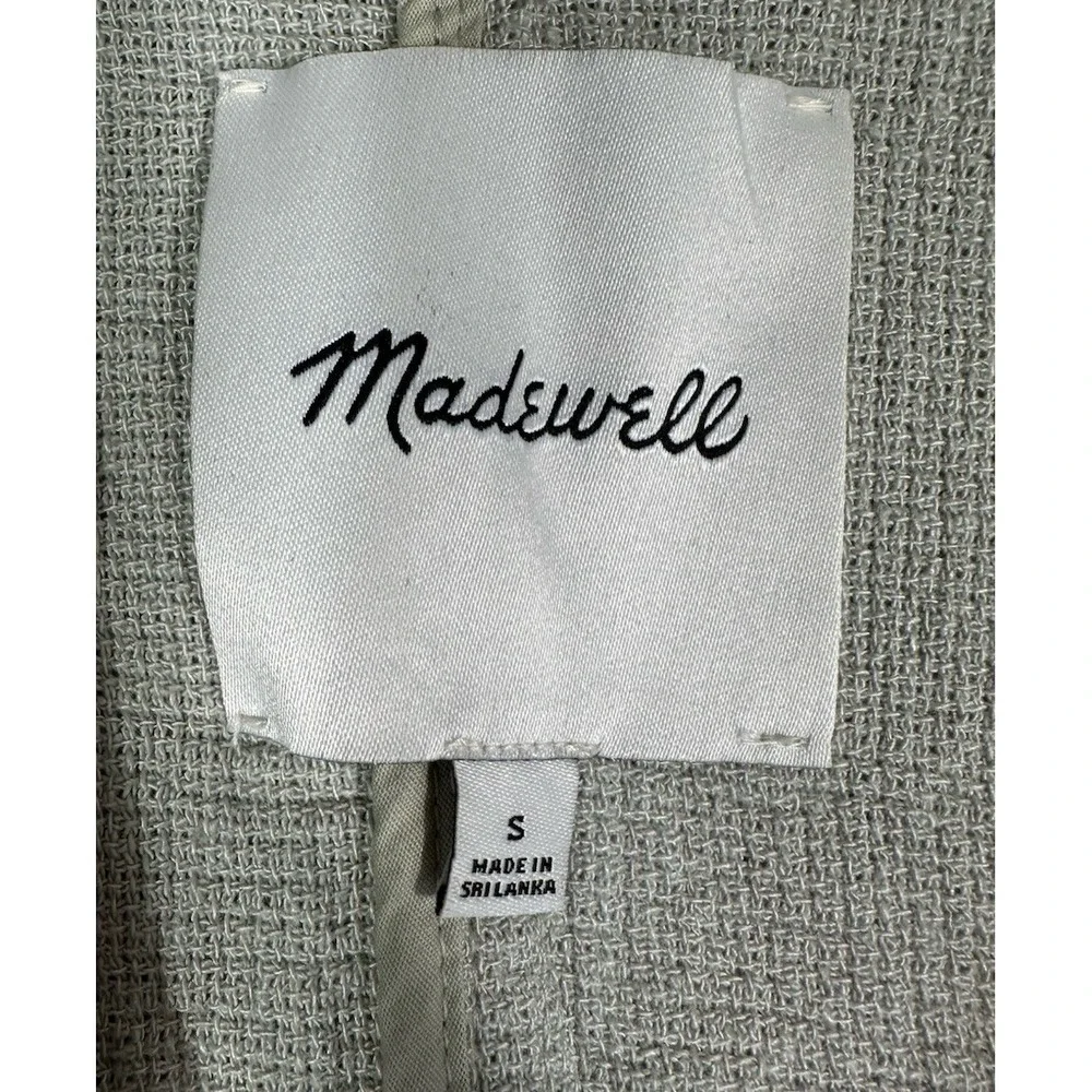 Madewell Blazer Womens Small Green Breezewoven Larsen Linen Blend - Picture 5 of 8